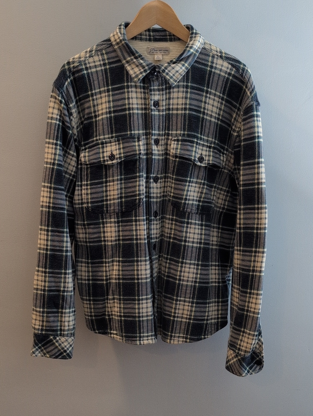 J. Crew Mens L Heavyweight Thermal Lined Button Down Shirt/Jacket Style #BB816